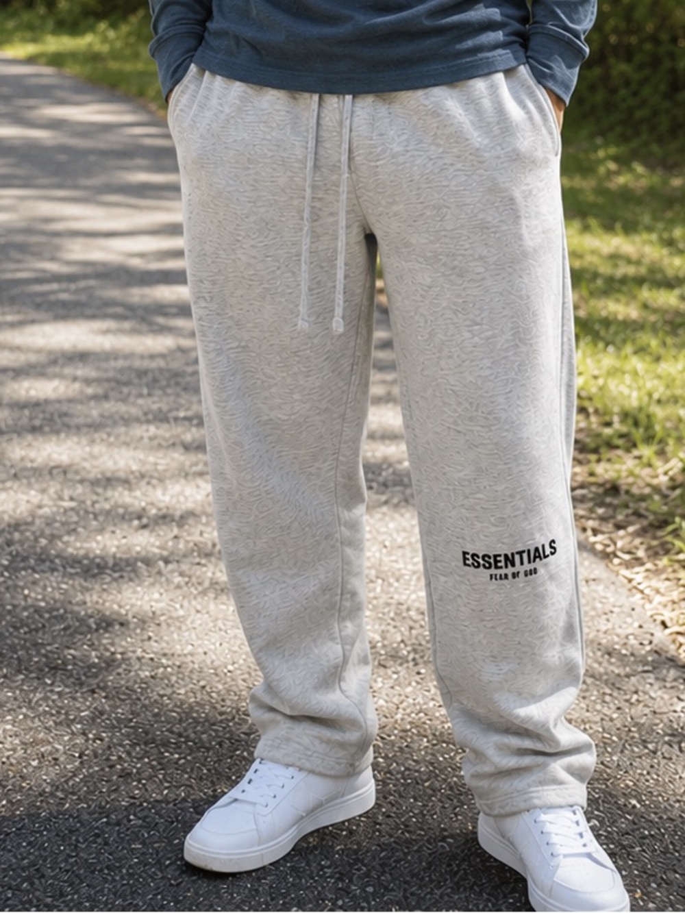 Fear of God Essentials Heather Oatmeal Sweatpants Size Large